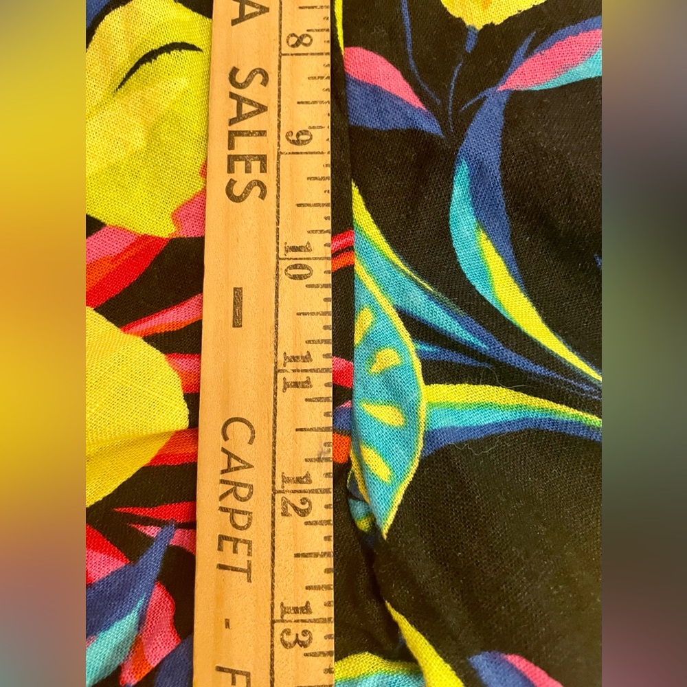 Tabitha Brown for Target Bold Tropical Lemon Print Linen Blend Wide Leg Pants SM - Picture 12 of 16